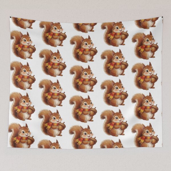 Item preview, Autumn Squirrel with Acorn | Cute Cottagecore Forest Animal designed and sold by AillustriaAK.