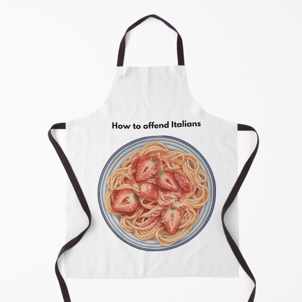 Item preview, How to Offend Italians in One Picture - Strawberry Pasta Meme designed and sold by Hey Golden Fly.