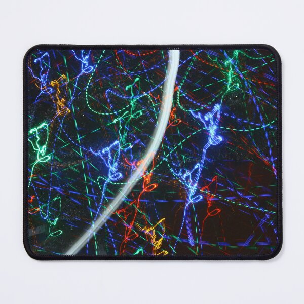 Item preview, Neon Light Trails Abstract Photography. Cyberpunk Long Exposure Wall Art Electric Lines designed and sold by TaynaraVieira.