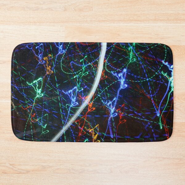 Item preview, Neon Light Trails Abstract Photography. Cyberpunk Long Exposure Wall Art Electric Lines designed and sold by TaynaraVieira.