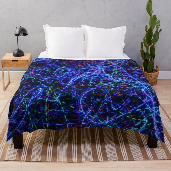 Item preview, Neon Light Trails Abstract Photography. Cyberpunk Long Exposure Wall Art Electric Lines designed and sold by TaynaraVieira.