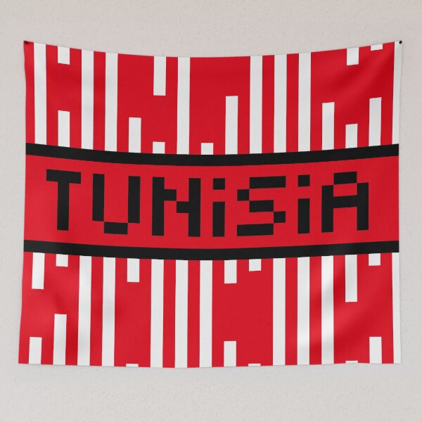 Item preview, TUNISIA — Tunisia Soccer & Flag Pride Gift | Retro Pixel Art Word designed and sold by Mouremandier.