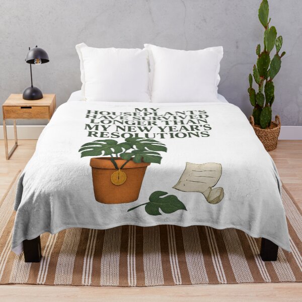 Item preview, My Houseplants Survived Longer Than My Resolutions — Funny Plant Parent Humor Desig designed and sold by EXATEES ⭐⭐⭐⭐⭐.