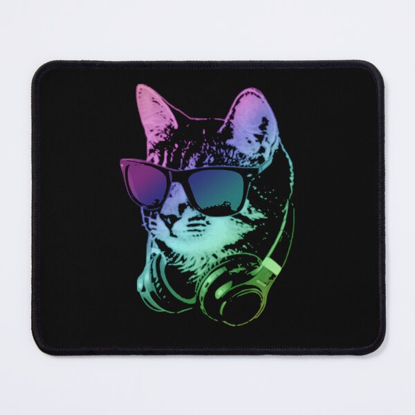Item preview, Vibrant Cat DJ Sunglasses Headphones Pop Art designed and sold by marke770.