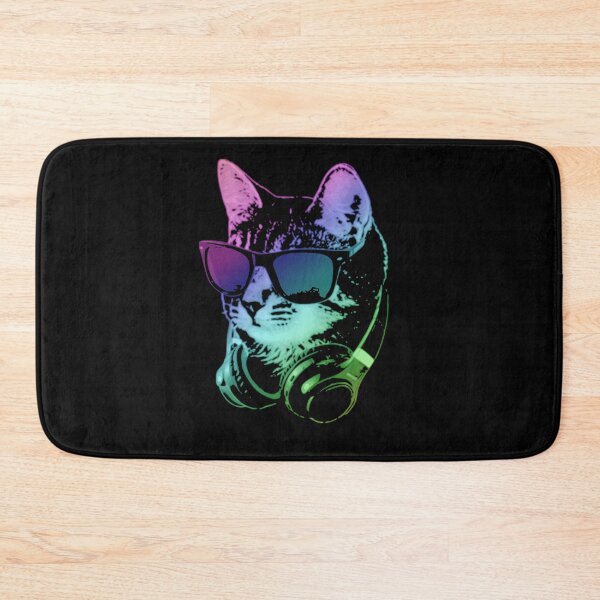 Item preview, Vibrant Cat DJ Sunglasses Headphones Pop Art designed and sold by marke770.