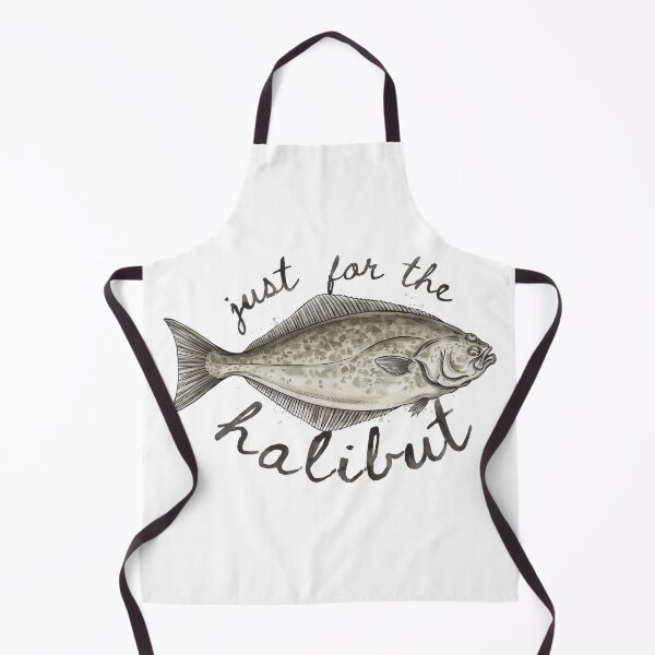 Item preview, Just for the Halibut Funny Fishing Pun Vintage Halibut Fish Design designed and sold by ArcticFoxStudio.