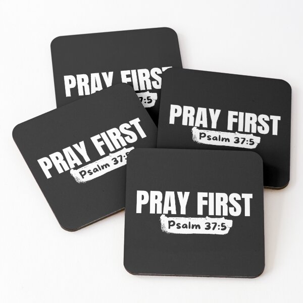 Item preview, Pray First – Christian Prayer - White Typography Design designed and sold by MoriaStore.
