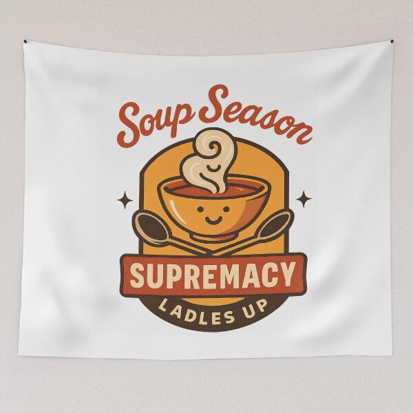 Item preview, Soup Season Supremacy Retro Diner Badge — Funny Cozy Fall Soup Lover Design designed and sold by EXATEES  ⭐⭐⭐⭐⭐.