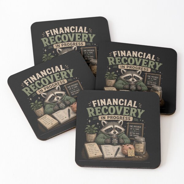 Item preview, Financial Recovery In Progress – Funny Raccoon Money Humor Design designed and sold by MotylekAnia.
