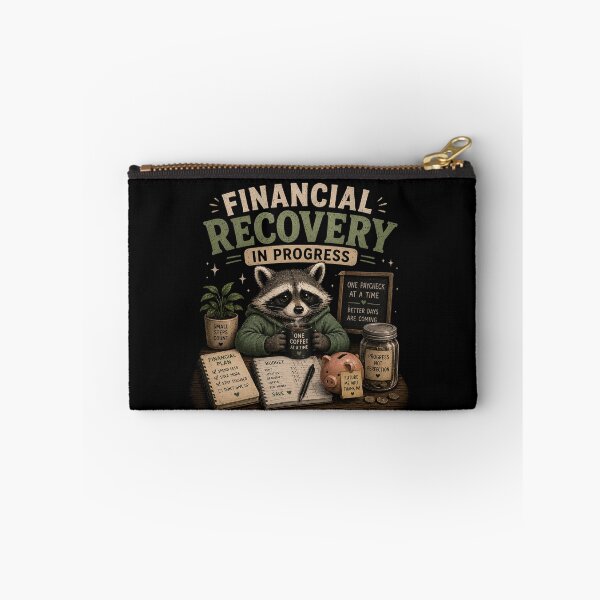 Item preview, Financial Recovery In Progress – Funny Raccoon Money Humor Design designed and sold by MotylekAnia.