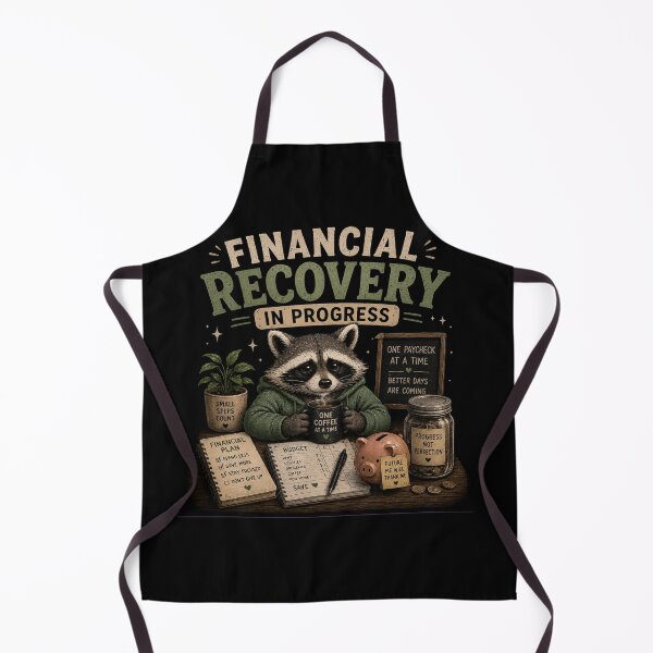 Item preview, Financial Recovery In Progress – Funny Raccoon Money Humor Design designed and sold by MotylekAnia.