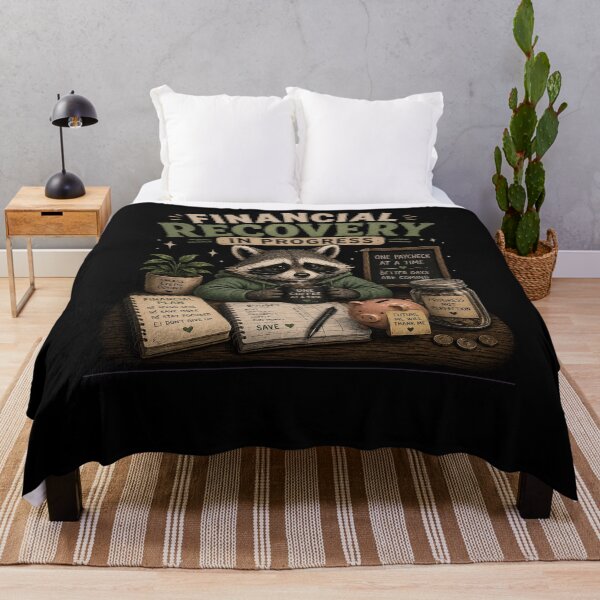 Item preview, Financial Recovery In Progress – Funny Raccoon Money Humor Design designed and sold by MotylekAnia.