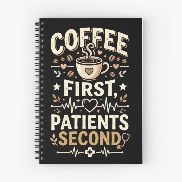 Item preview, Coffee First, Patients Second Funny Nurse Design designed and sold by DesignedByMarty.