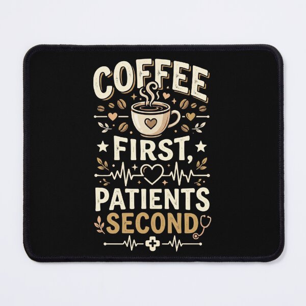 Item preview, Coffee First, Patients Second Funny Nurse Design designed and sold by DesignedByMarty.