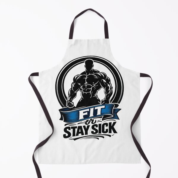 Item preview, Fit Or Stay Sick Bodybuilding Motivation Gym Emblem Blue designed and sold by Digistore1221.