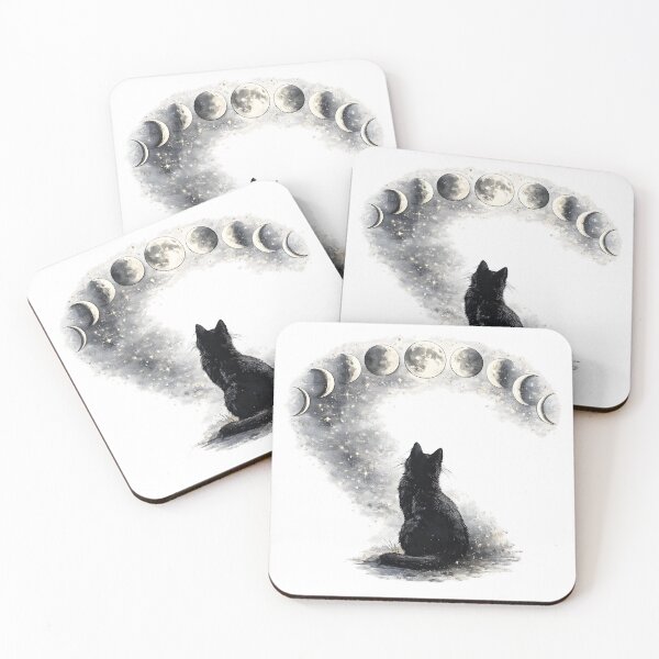 Item preview, Phases Cat Nocturnal Companion designed and sold by PatiImagination.
