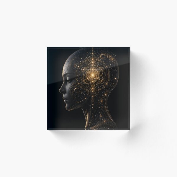Item preview, Futuristic Cyberpunk Cyborg AI Neural Network Portrait designed and sold by bbbpetr100.
