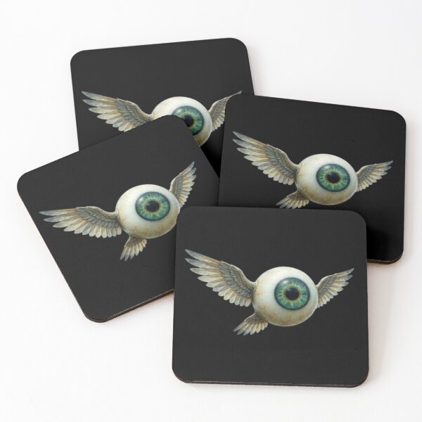 Item preview, Surreal Flying Eyeball with Wings Art designed and sold by Dragonmotor Media.