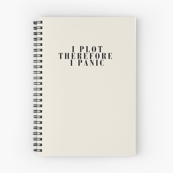 Item preview, I Plot Therefore I Panic | Fiction Writer Humour designed and sold by PKDWriterMerch.
