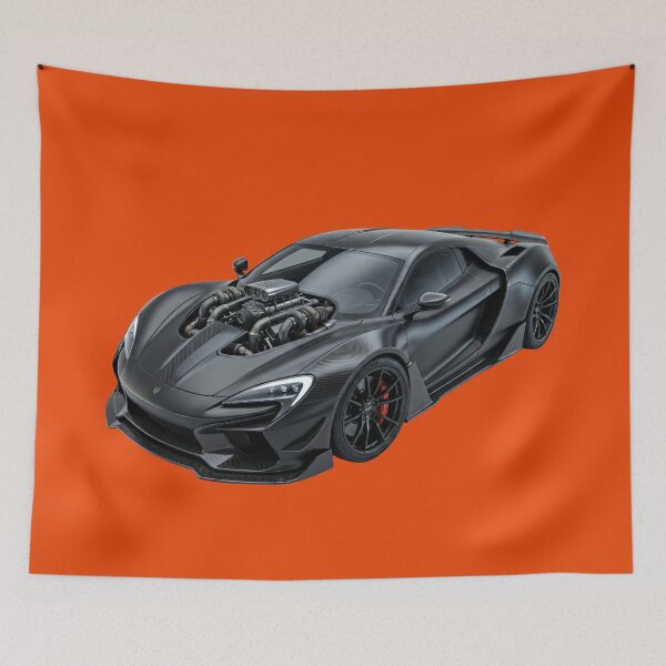 Item preview, Custom Matte Black Concept Hypercar V8 Twin Turbo designed and sold by Utopian-Magic.
