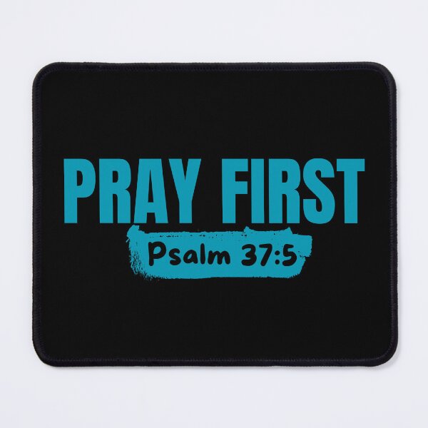 Item preview, Pray First – Christian Prayer - Sky Blue Typography Design designed and sold by MoriaStore.
