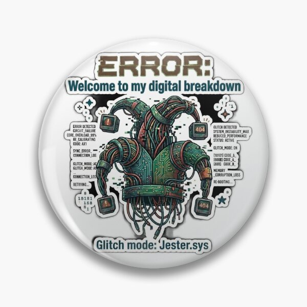 Item preview, ERROR: Welcome To My Digital Breakdown Glitch Jester designed and sold by Fatomfatom.