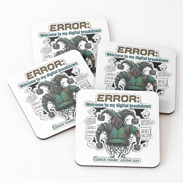 Item preview, ERROR: Welcome To My Digital Breakdown Glitch Jester designed and sold by Fatomfatom.