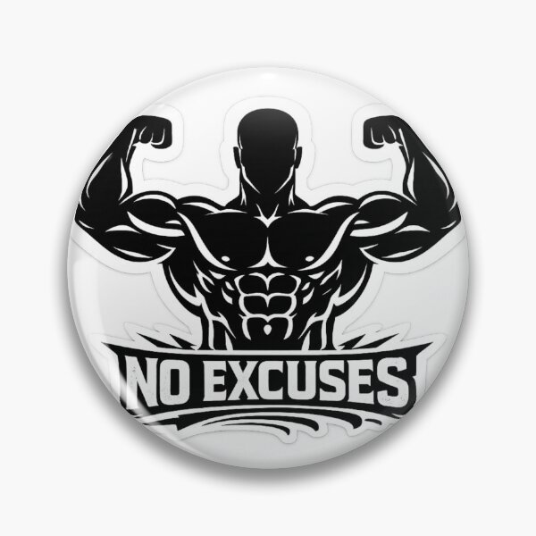 Item preview, No Excuses Bodybuilding Fitness Motivation Silhouette Gym designed and sold by Digistore1221.