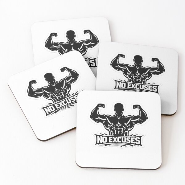Item preview, No Excuses Bodybuilding Fitness Motivation Silhouette Gym designed and sold by Digistore1221.