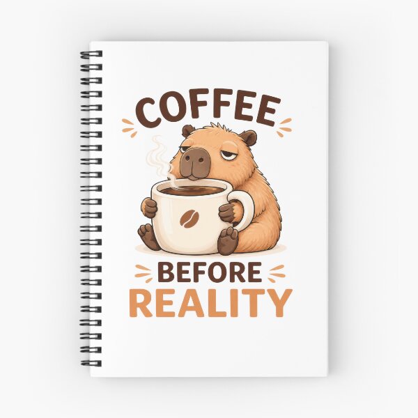 Item preview, Coffee Before Reality Funny Capybara Coffee Lover Gift designed and sold by INVITOARTE.