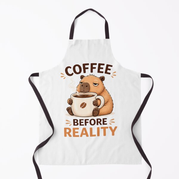 Item preview, Coffee Before Reality Funny Capybara Coffee Lover Gift designed and sold by INVITOARTE.