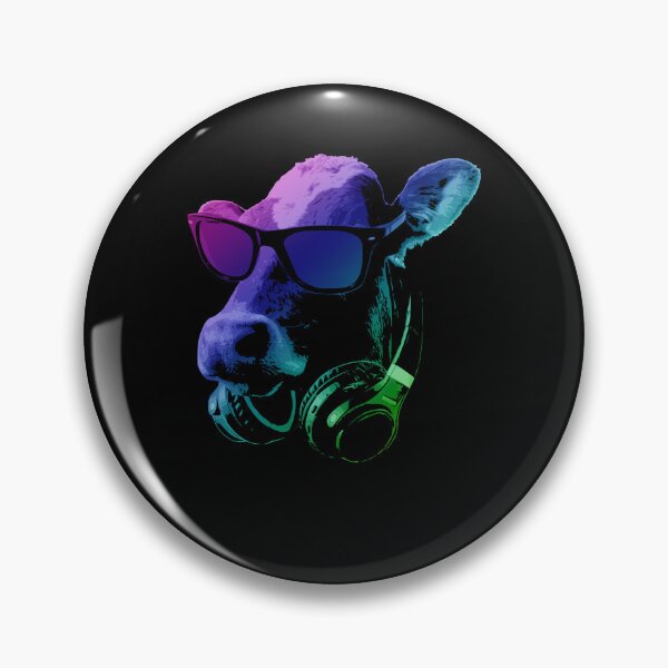 Item preview, Cool Cow Sunglasses Headphones Pop Art designed and sold by marke770.
