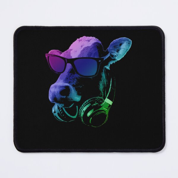 Item preview, Cool Cow Sunglasses Headphones Pop Art designed and sold by marke770.