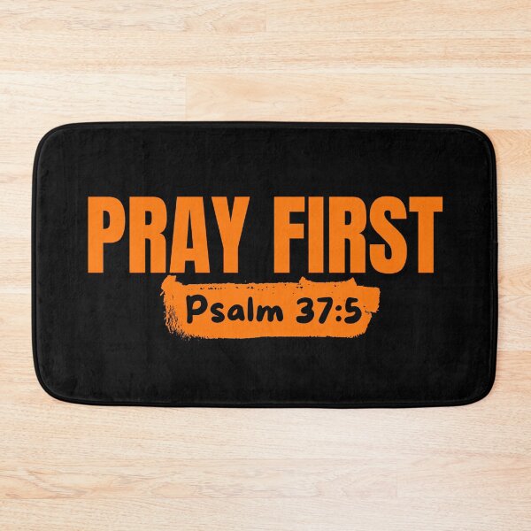 Item preview, Pray First - Christian Prayer - Orange Typography Design designed and sold by MoriaStore.