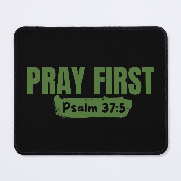 Item preview, Pray First - Christian Prayer - Green Typography Design designed and sold by MoriaStore.
