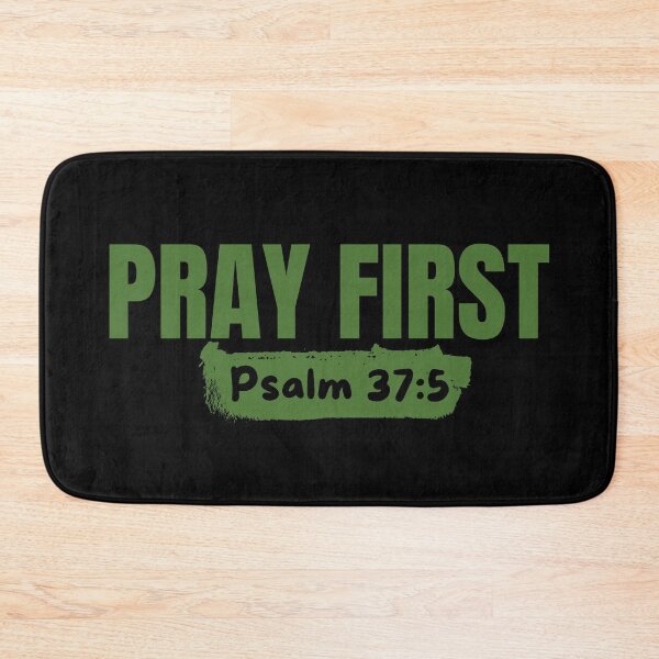 Item preview, Pray First - Christian Prayer - Green Typography Design designed and sold by MoriaStore.