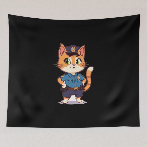 Item preview, Funny Police Officer Cat - Meow Enforcement Cop Meme designed and sold by Wild Horizon Studio.