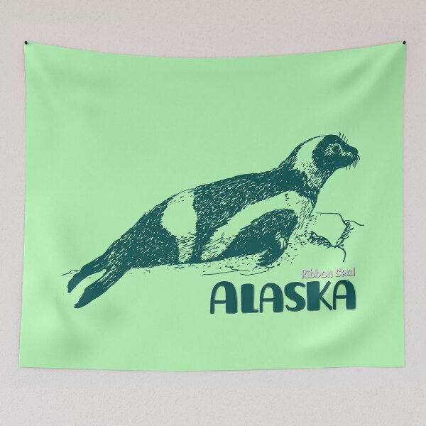 Item preview, Ribbon Seal Drawing, Alaska designed and sold by AlaskaExtreme.