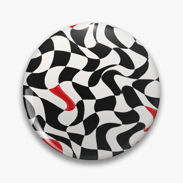 Item preview, Wavy Checkered Pattern with Red Accents designed and sold by Owcomm.