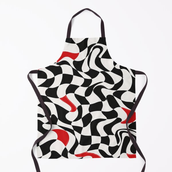 Item preview, Wavy Checkered Pattern with Red Accents designed and sold by Owcomm.