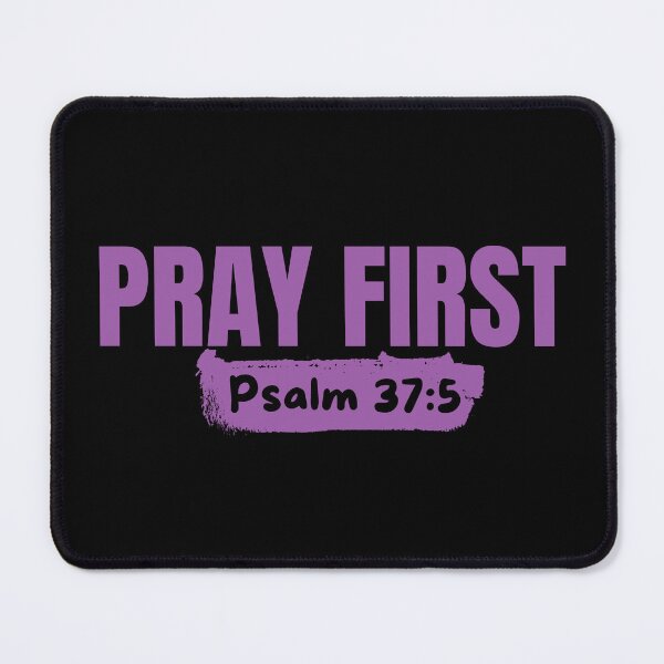 Item preview, Pray First - Christian Prayer - Purple Typography Design designed and sold by MoriaStore.