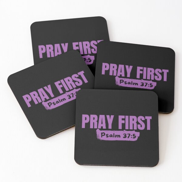 Item preview, Pray First - Christian Prayer - Purple Typography Design designed and sold by MoriaStore.