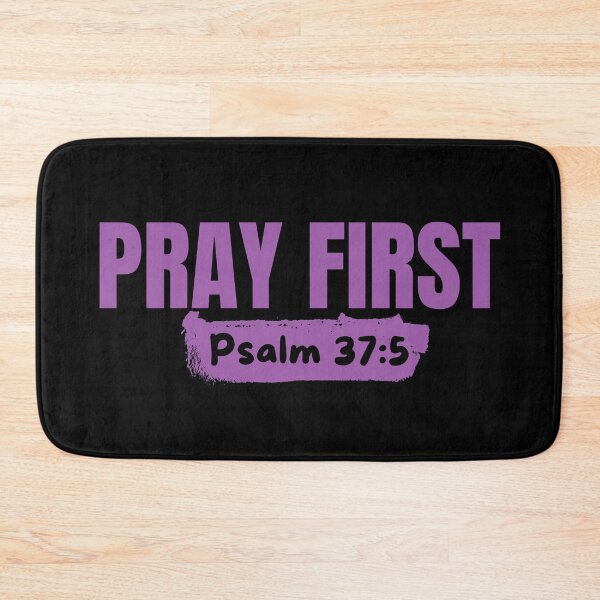 Item preview, Pray First - Christian Prayer - Purple Typography Design designed and sold by MoriaStore.