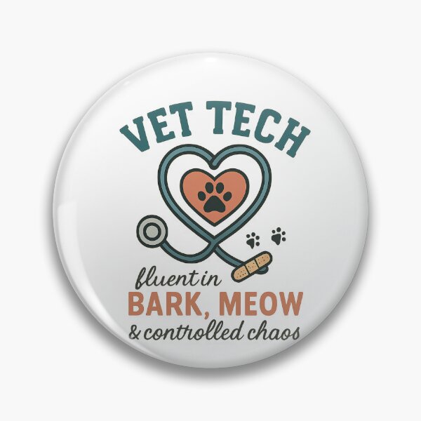 Item preview, Vet Tech Fluent in Bark Meow and Controlled Chaos — Funny Veterinary Technician Gift designed and sold by EXATEES  ⭐⭐⭐⭐⭐.