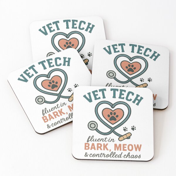 Item preview, Vet Tech Fluent in Bark Meow and Controlled Chaos — Funny Veterinary Technician Gift designed and sold by EXATEES  ⭐⭐⭐⭐⭐.