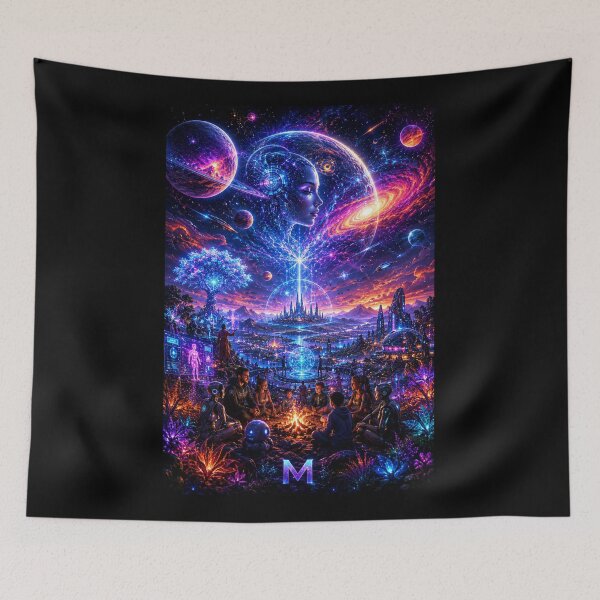 Item preview, Cosmic Galaxy City Fantasy Planet Space Landscape designed and sold by bbbpetr100.