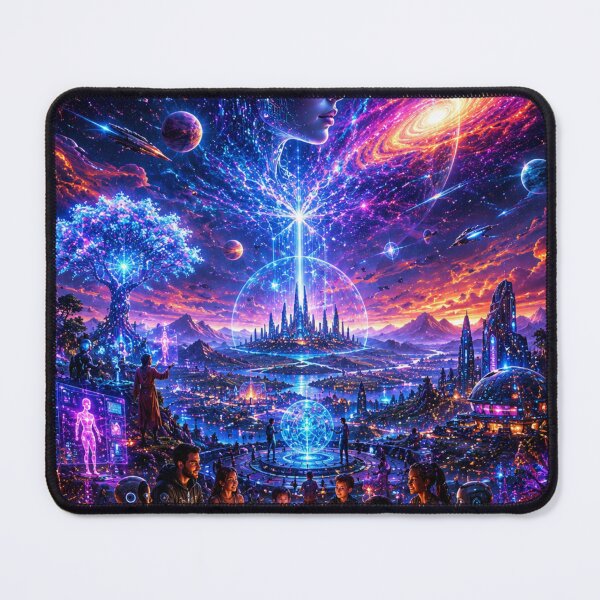 Item preview, Cosmic Galaxy City Fantasy Planet Space Landscape designed and sold by bbbpetr100.