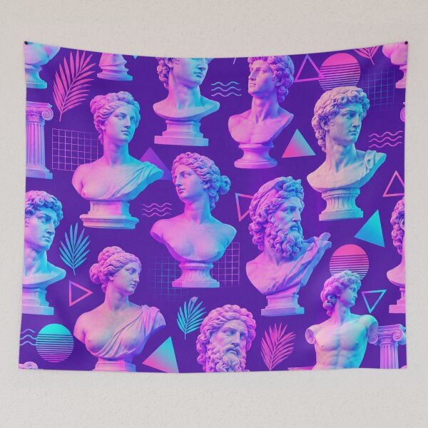 Item preview, Neon Classical Statues Pattern designed and sold by Owcomm.