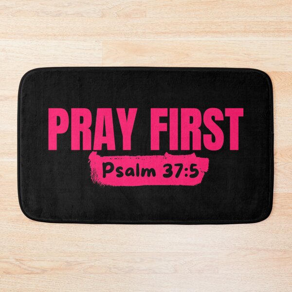 Item preview, Pray First - Christian Prayer - Pink Typography Design designed and sold by MoriaStore.