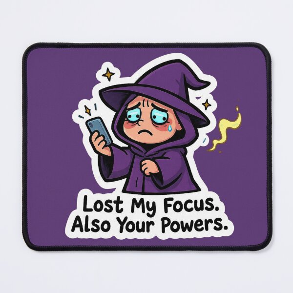 Item preview, Lost My Focus Also Your Powers Crying Witch Phone Funny Design designed and sold by BooDesignStudio.